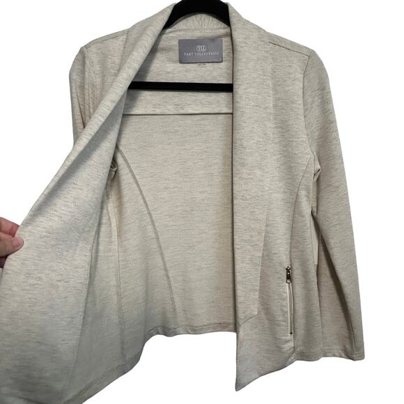 TART Nisha French Terry Blazer Jacket XS Neutral Beige Office Work Relaxed - Picture 12 of 15